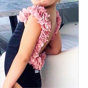 Charming Pink Ruffle Kids One Piece Swimsuit